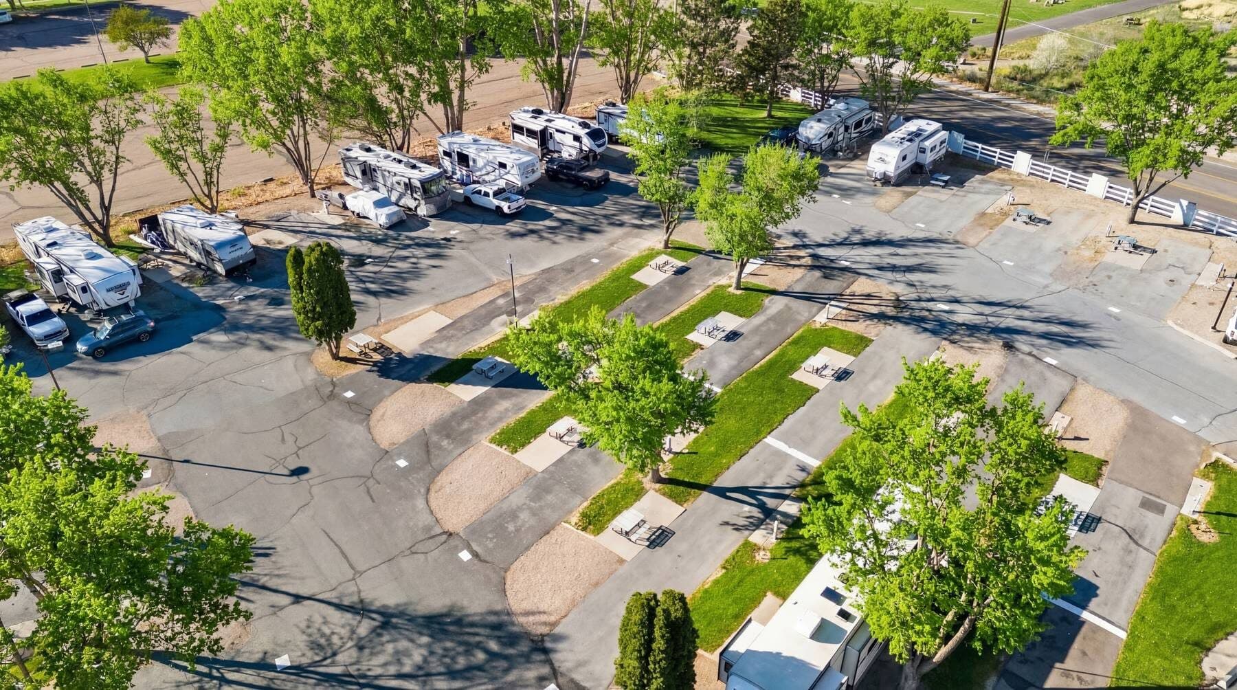Aerial view of Cowboy RV in Pocatello, Idaho