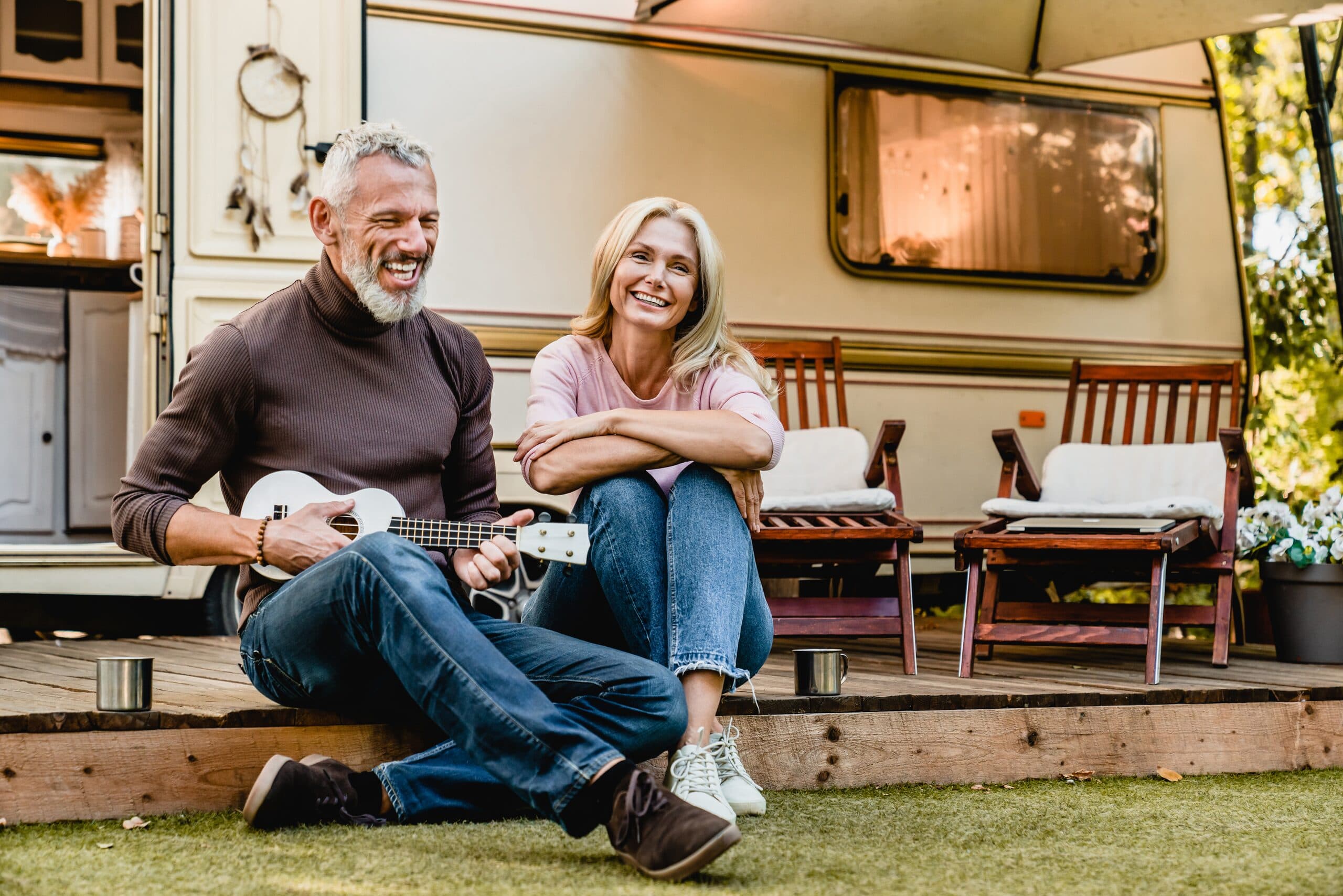 Guests enjoying their stay at Cowboy RV